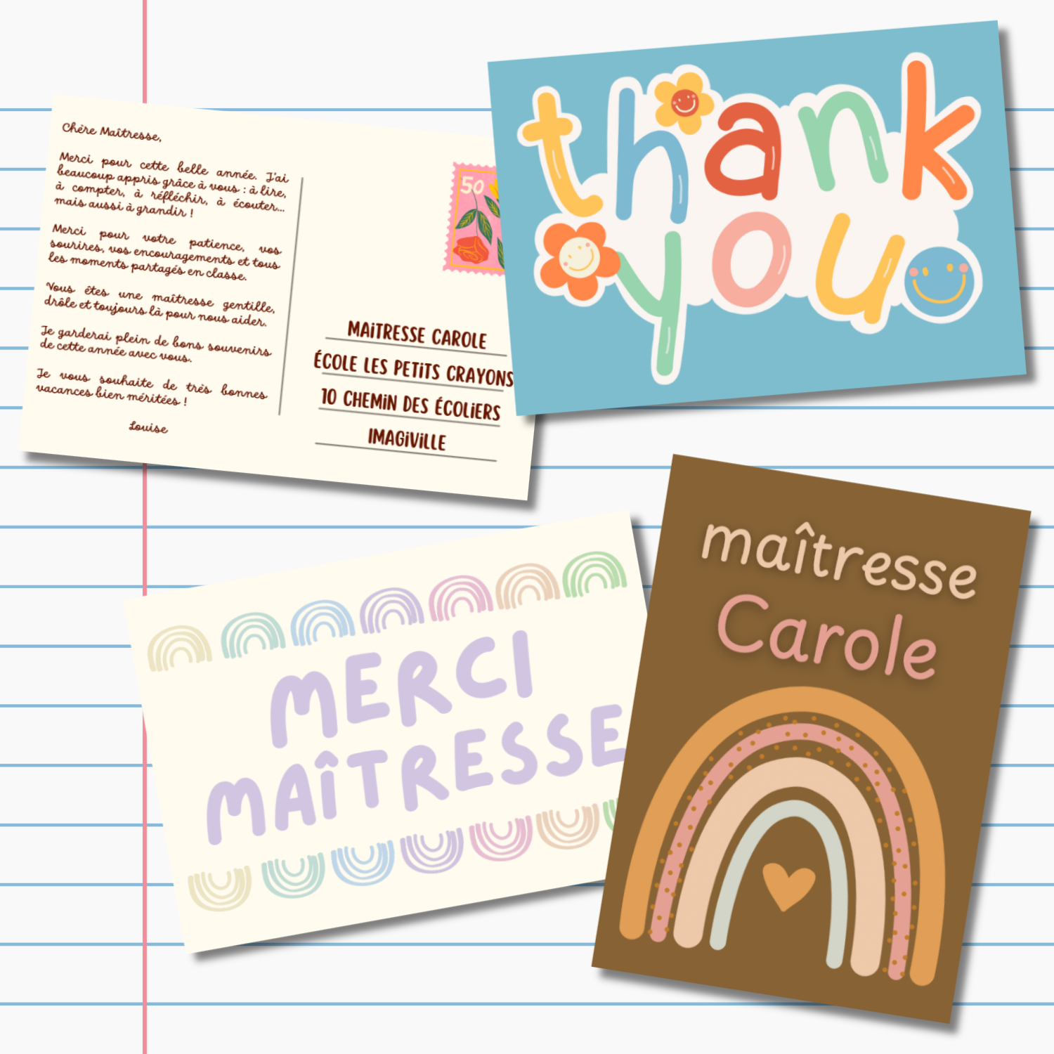 10 cartes postales à décorer 10 x 15 cm