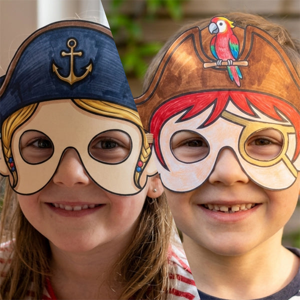 24 masques pirates à décorer