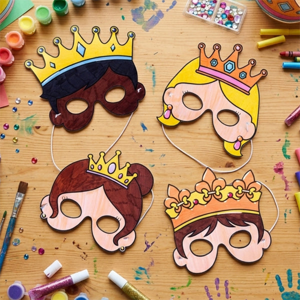 24 masques princes & princesses à décorer