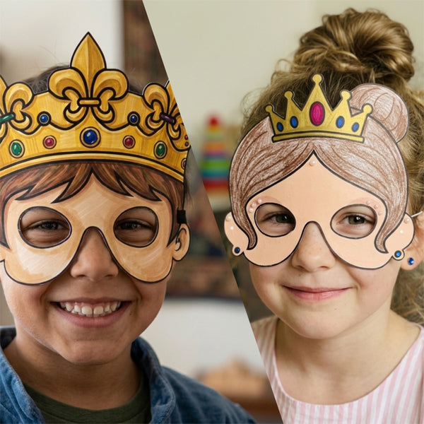 24 masques princes & princesses à décorer
