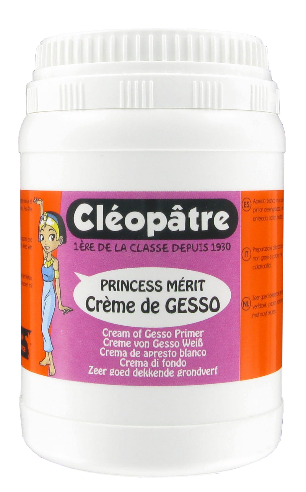 Crème de GESSO Princess Mérit 250ml (peinture d'apprêt, sous-couche blanche)