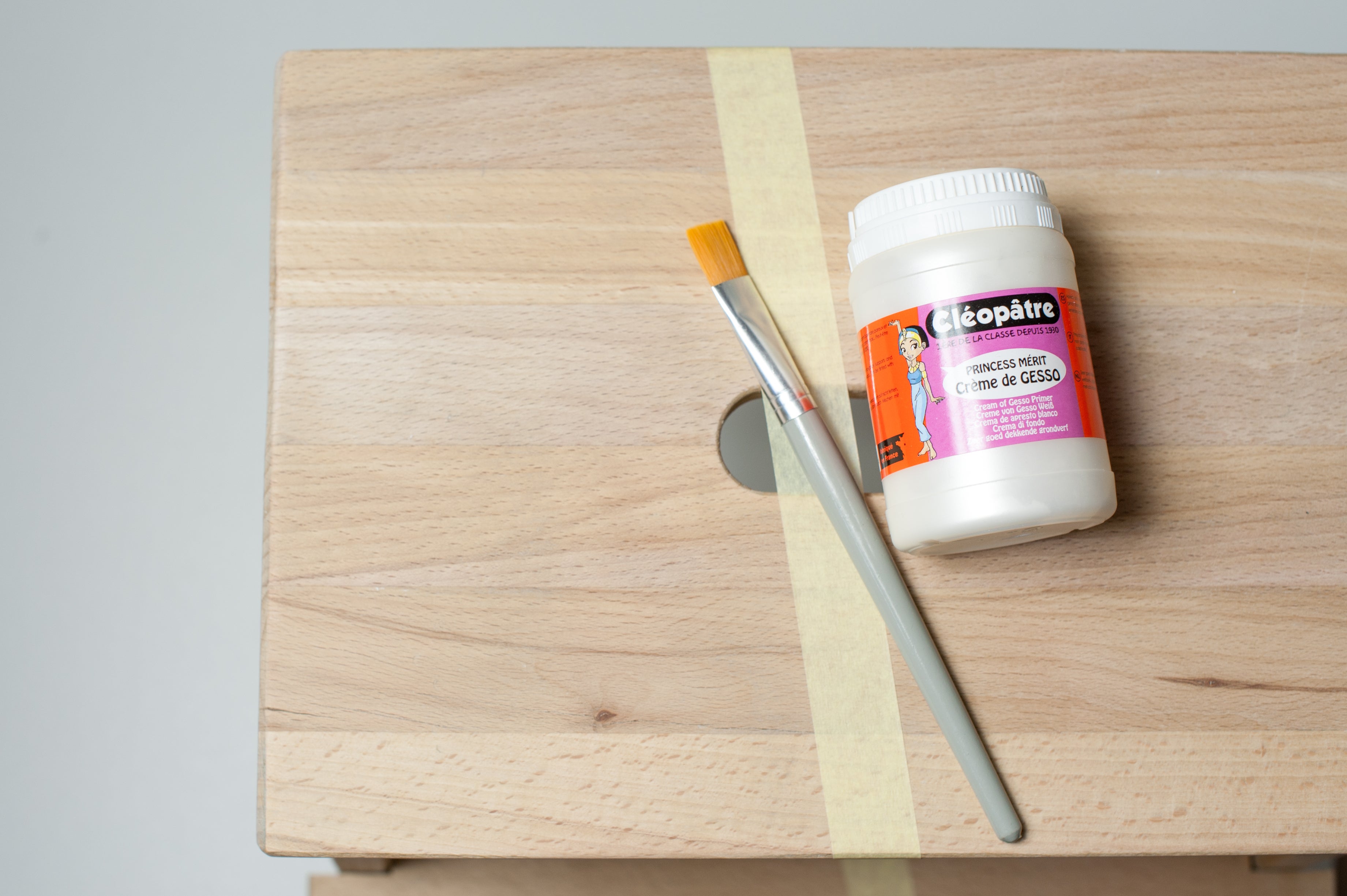 Crème de GESSO Princess Mérit 250ml (peinture d'apprêt, sous-couche blanche)