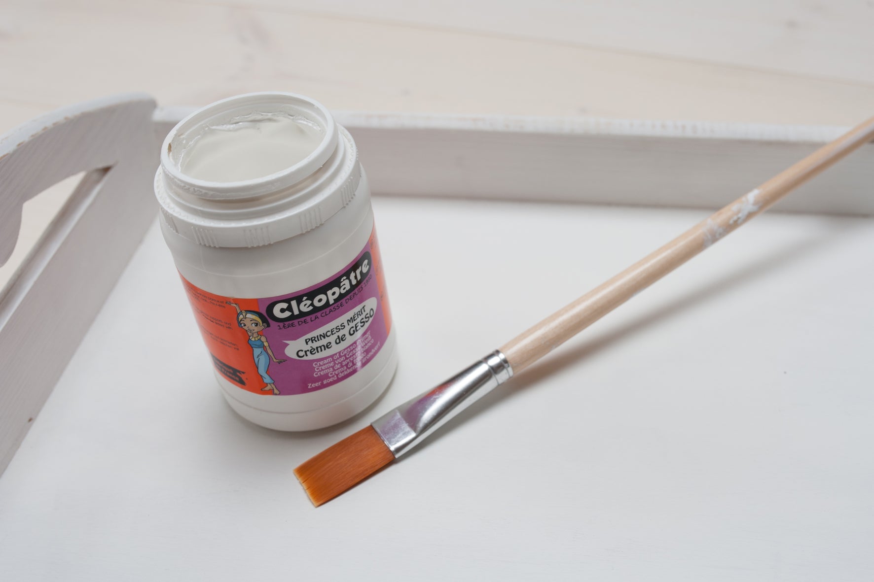 Crème de GESSO Princess Mérit 250ml (peinture d'apprêt, sous-couche blanche)