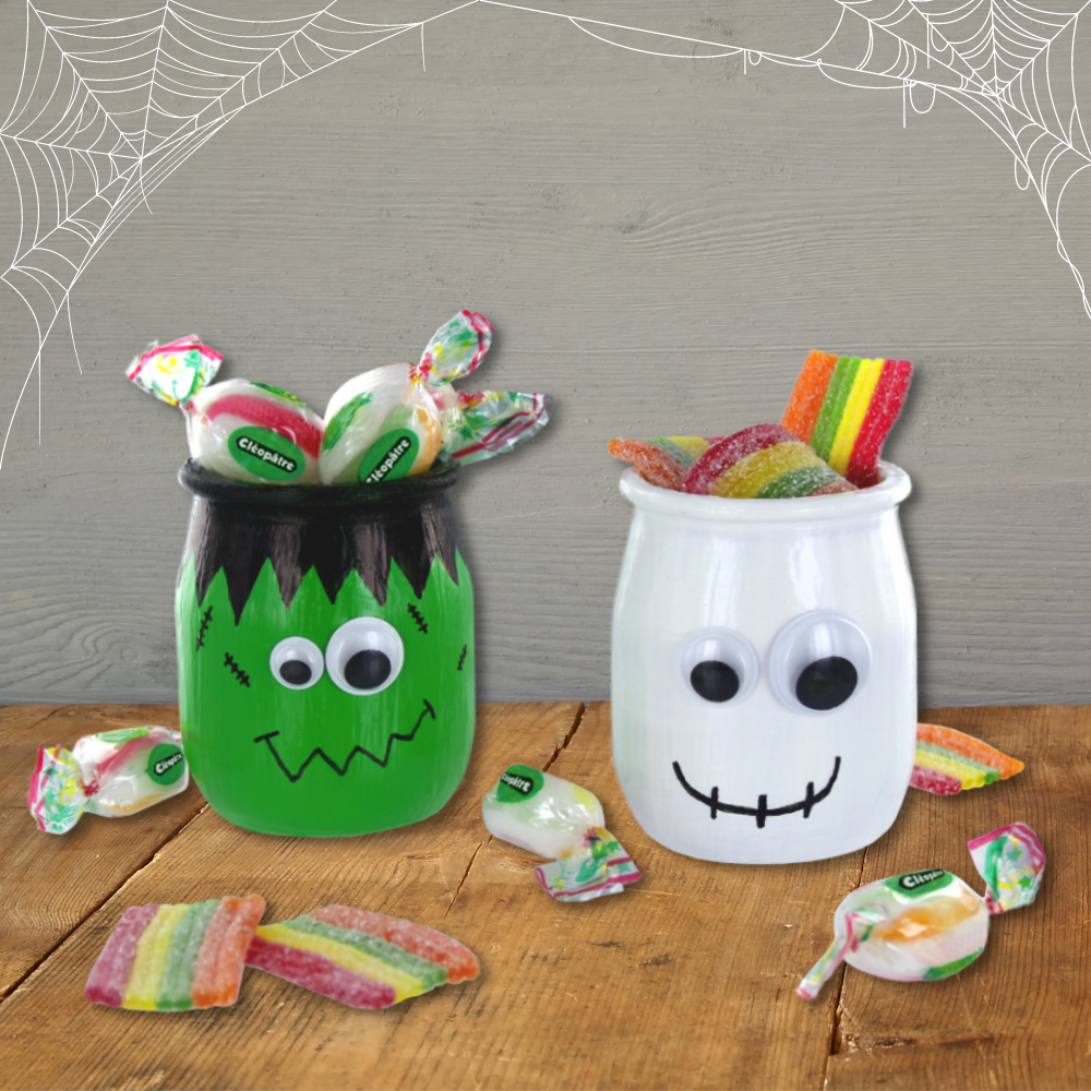 Lot créatif Halloween de 6 peintures acryliques en 250 ml + yeux et flyer d'activités offerts