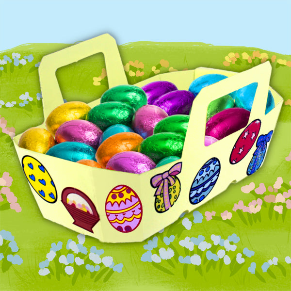 5 paniers en carton à décorer