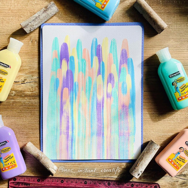 Coffret de 5 flacons de peinture gouache Pastel 100ml + 1 masque