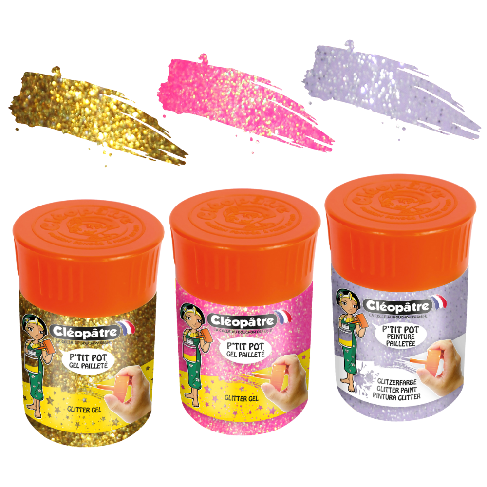 Ma Trousse Créative Licornes, 6 suspensions en carton Épais à décorer + 3 p'tits pots pinceau + 1 planche de gommettes.