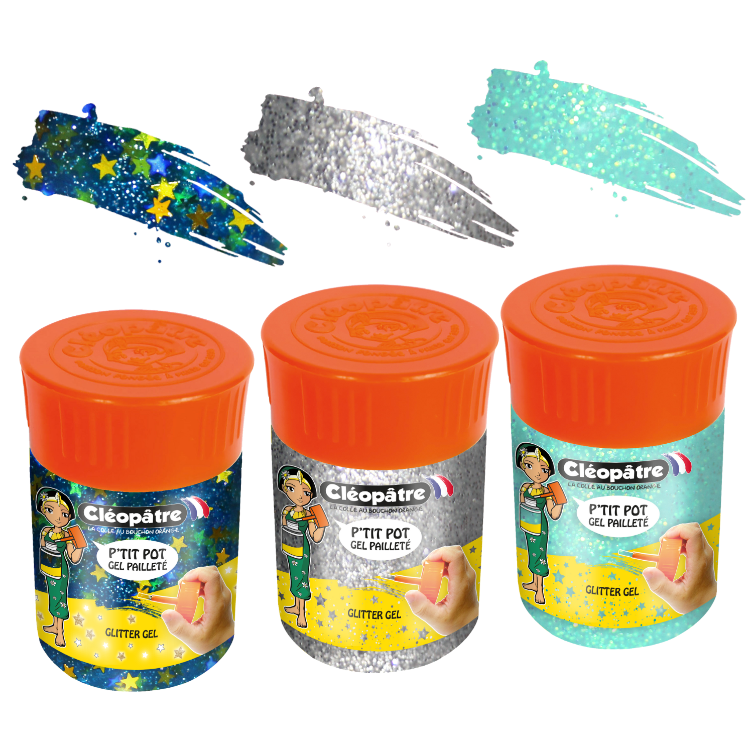 Ma Trousse Créative de Noël Féérique, 6 suspensions de Noël en carton Épais à décorer + 3 p'tits pots pailletés + gommettes