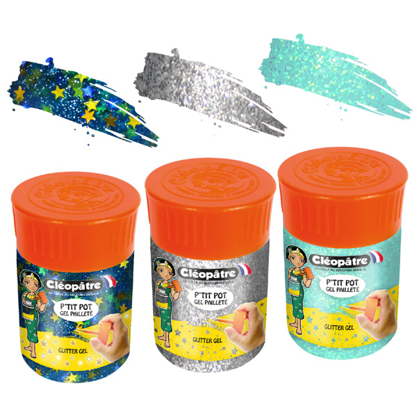 Ma Trousse Créative de Noël Féérique, 6 suspensions de Noël en carton Épais à décorer + 3 p'tits pots pailletés + gommettes