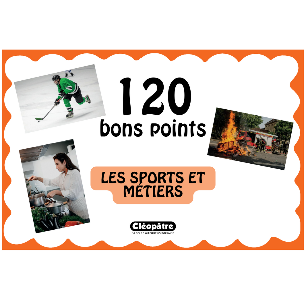 Lot de 120 petites images bons points