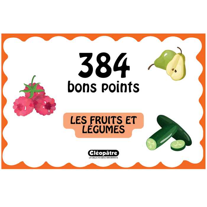 Lot de 384 petites images bons points
