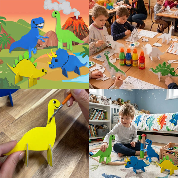 Fiche pédagogique Mes 24 figurines 3D Dinosaures à décorer en Pure'Compact