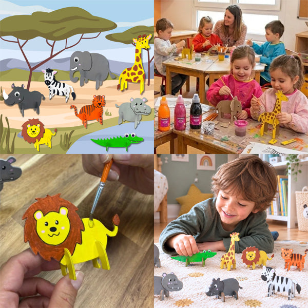 Fiche pédagogique Mes 24 figurines 3D Animaux Sauvages à décorer en Pure'Compact