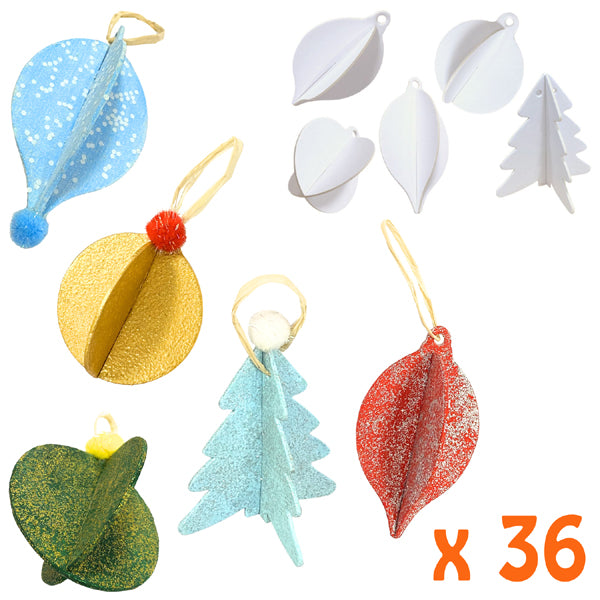 Suspensions de Noël en carton à décorer