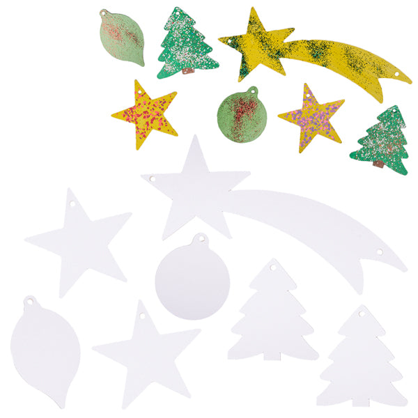 Suspensions de Noël en carton à décorer