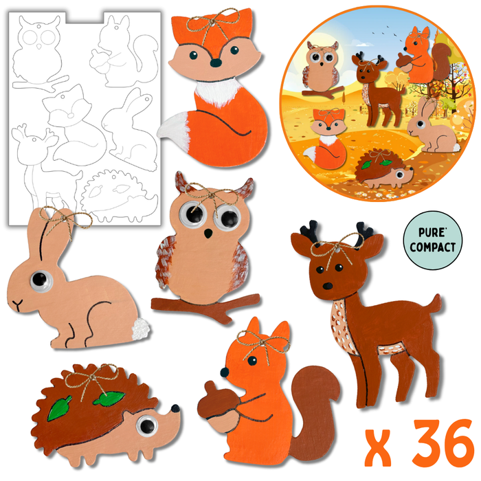 Mes 36 suspensions Animaux de la Forêt à décorer en Pure’Compact