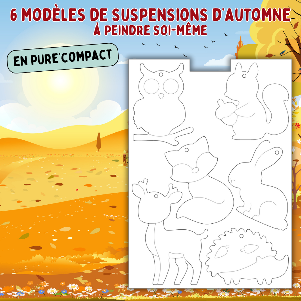 Mes 36 suspensions Animaux de la Forêt à décorer en Pure’Compact