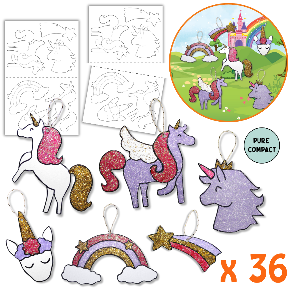 Mes 36 suspensions Licornes à décorer en Pure’Compact
