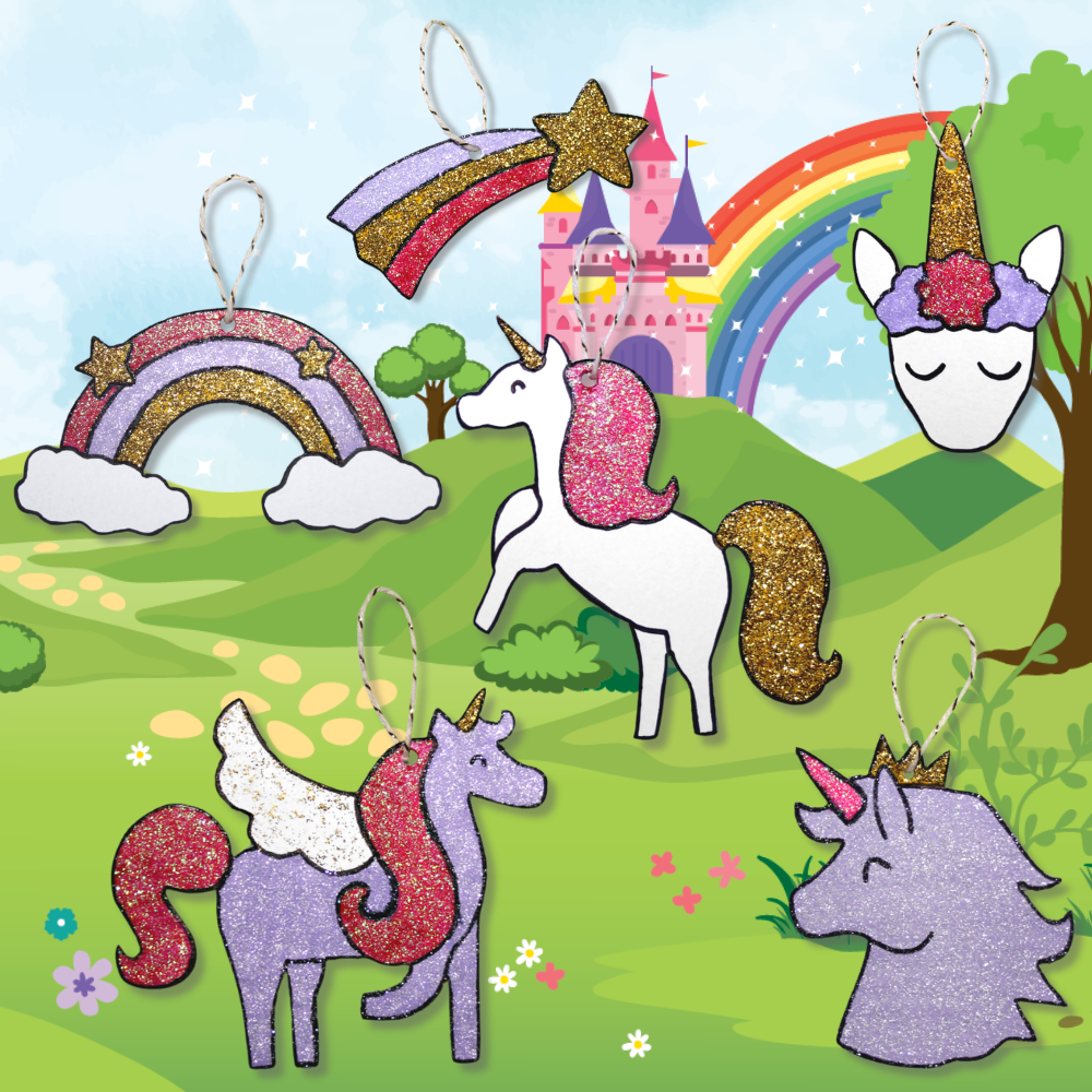 Mes 36 suspensions Licornes à décorer en Pure’Compact