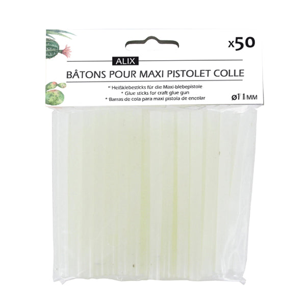 Bâtons de colle 11mm pour Maxi Glue Gun x50 ALIX