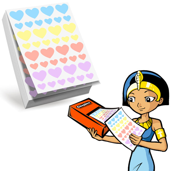 Recharge 1 paravent 60 feuilles 960 gommettes coeurs 20mm + 1440 coeurs 12mm pour Eco-Pack" (pastel)"