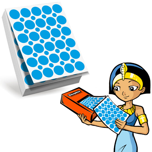 Recharge ECOPACK  - 3000 gommettes rondes - 8, 18mm