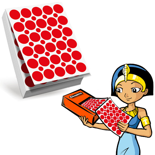 Recharge ECOPACK  - 3000 gommettes rondes - 8, 18mm