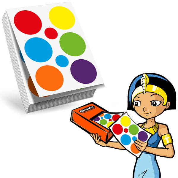 Recharge 1 paravent 60 feuilles 360 gommettes rondes 40mm pour Eco-Pack