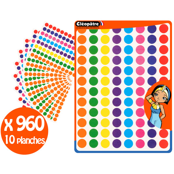 Gommettes Rondes - 8 couleurs