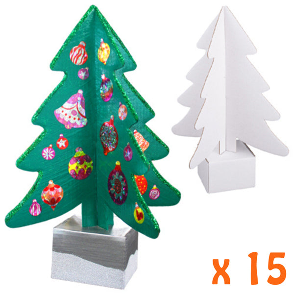Sapins en carton à décorer - 24cm
