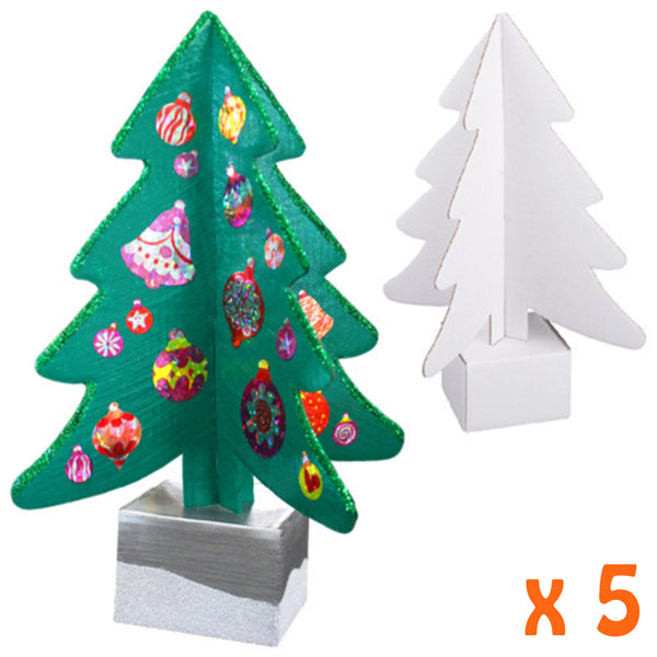 Sapins en carton à décorer - 24cm