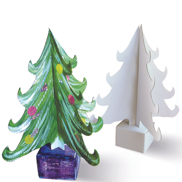 10 Sapins en carton à décorer - 24cm