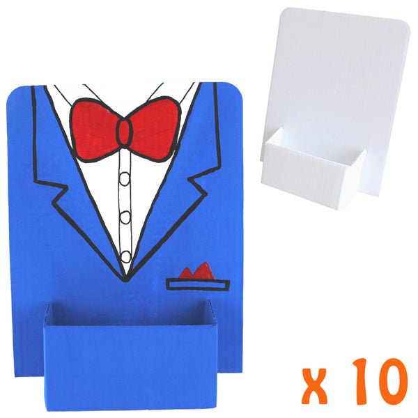 Support de téléphone en carton blanc à décorer 15 x 12 x 5,8 cm