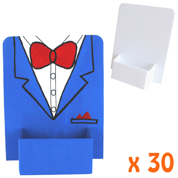 Support de téléphone en carton blanc à décorer 15 x 12 x 5,8 cm