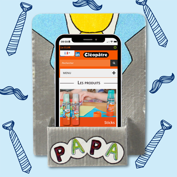 Support de téléphone en carton blanc à décorer 15 x 12 x 5,8 cm