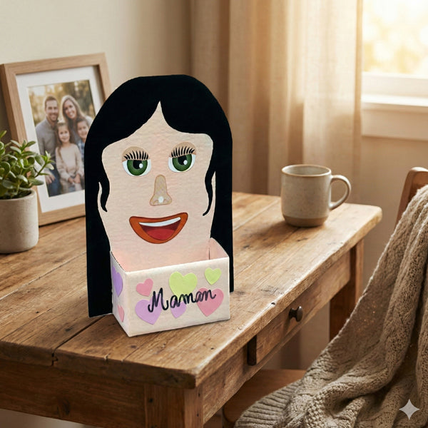 Support de téléphone en carton blanc à décorer 15 x 12 x 5,8 cm