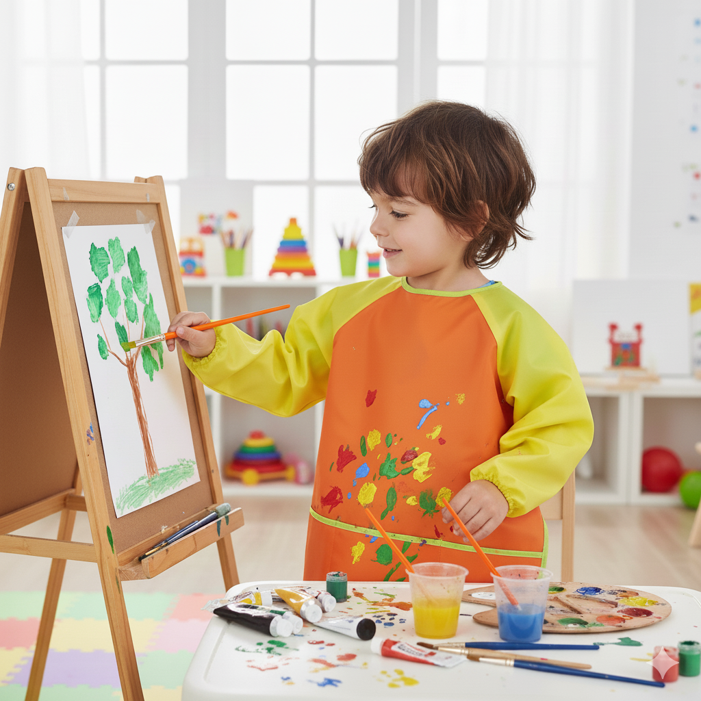 Lot de 6 tabliers de peinture enfant