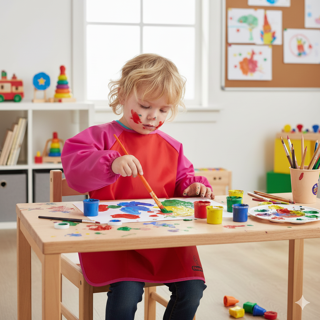 Lot de 6 tabliers de peinture enfant