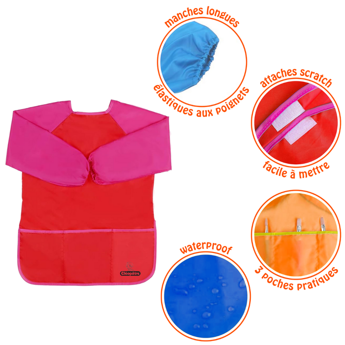 Lot de 6 tabliers de peinture enfant