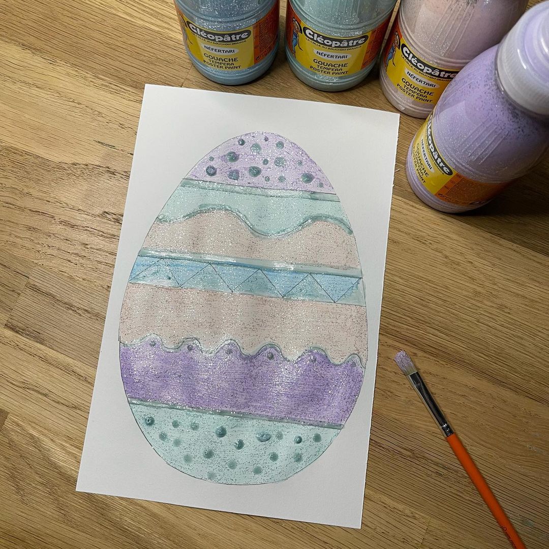 Lot de 4 Peintures Pailletée Pastel 250 ml (Pêche, Lavande, Azur, Amande)