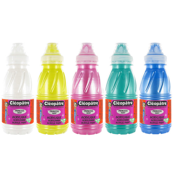 Lot de 5 peintures acryliques Nacrée en 250 ml