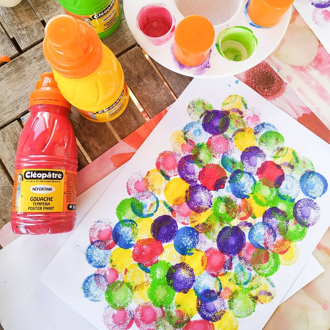 Palette Peinture seul pour pinceau pochoir avec corps plastique